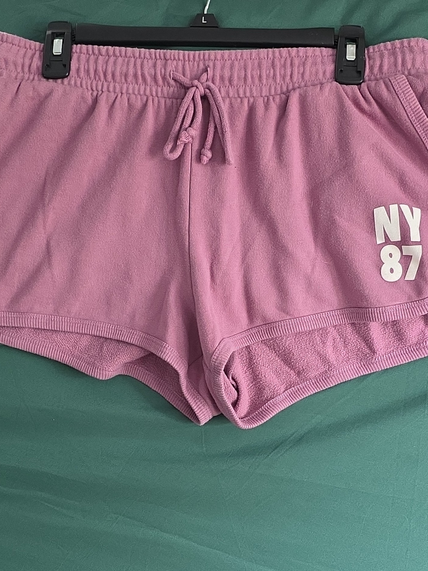 Aeropostale Pink Terry 'Ny 87' Athletic Lounge Shorts